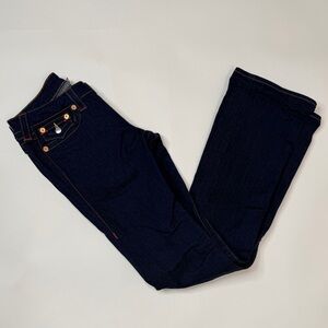 True Religion Bootcut Jeans Dark Wash Y2K Nostalgic Denim Flare Bottoms Boots bf